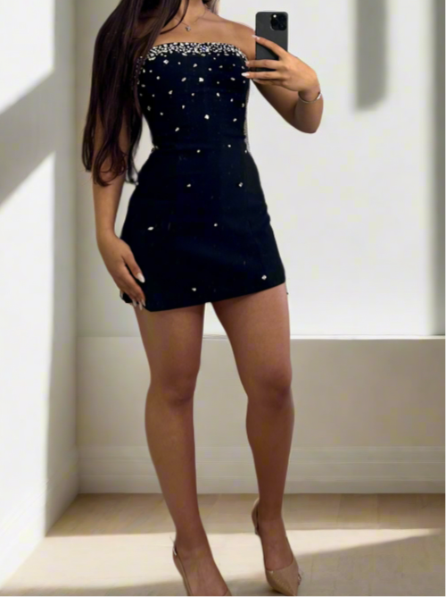 The Obsidian Crystal Mini Dress
