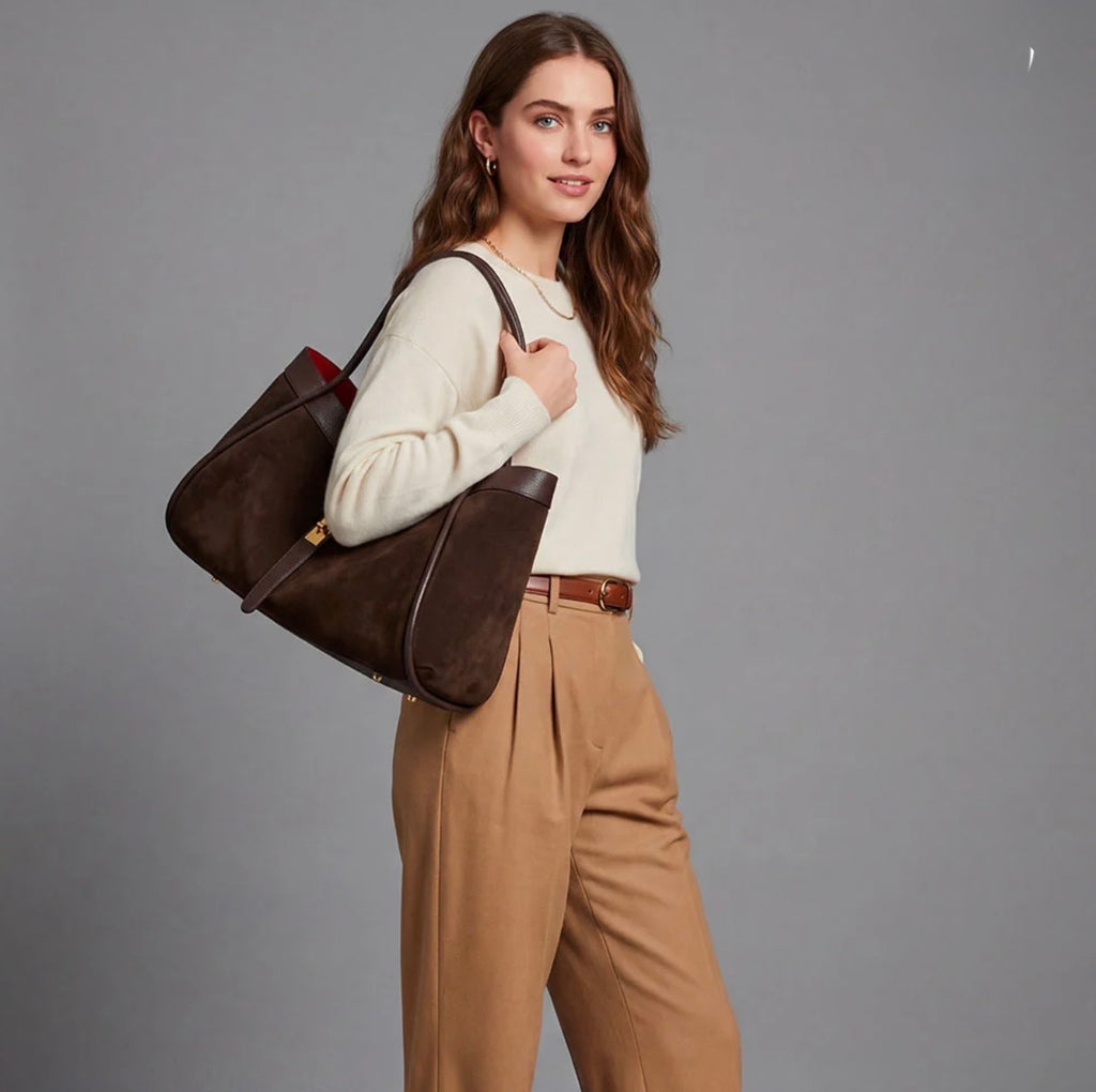 The Siena Suede & Leather Tote Bag