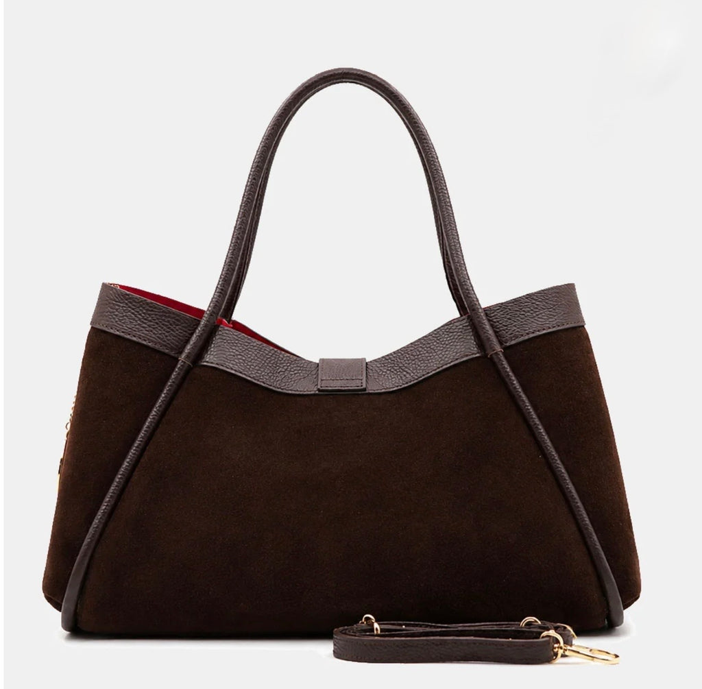The Siena Suede & Leather Tote Bag