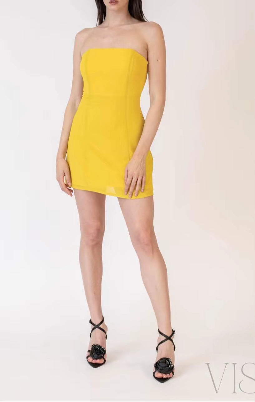 The Elara | Sculptural Off-Shoulder Summer Mini Dress