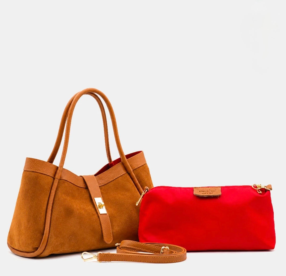 The Siena Suede & Leather Tote Bag