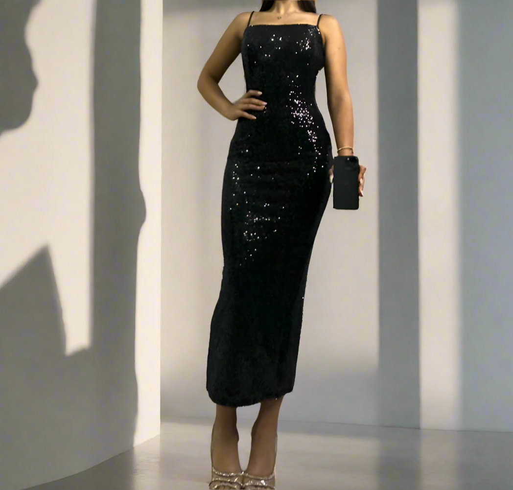 The Midnight Obsidian Maxi Dress