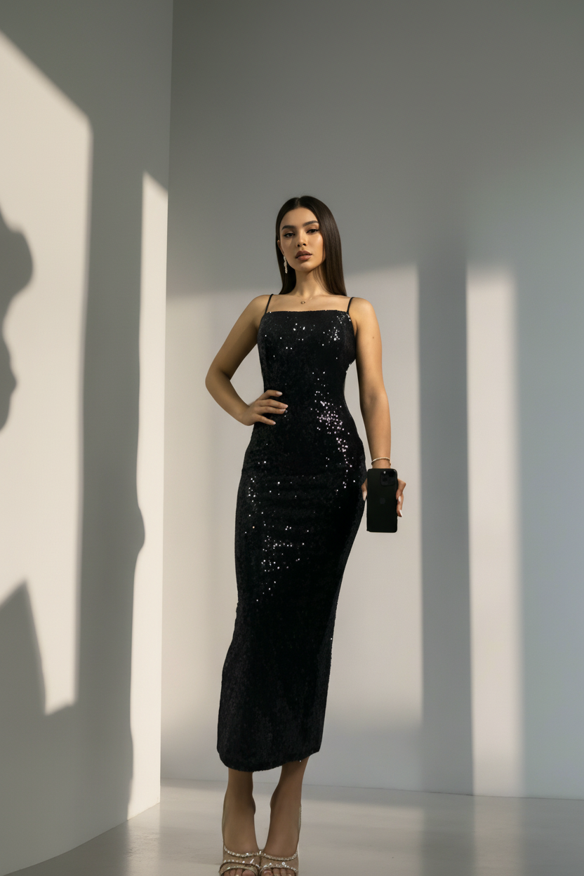 The Midnight Obsidian Maxi Dress