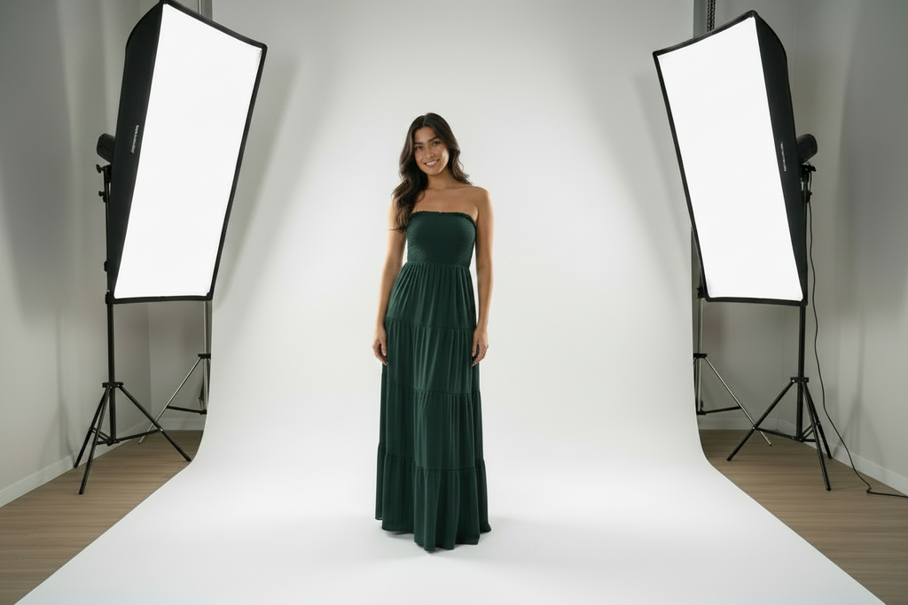 The Sorrento Smocked Tiered Maxi Dress