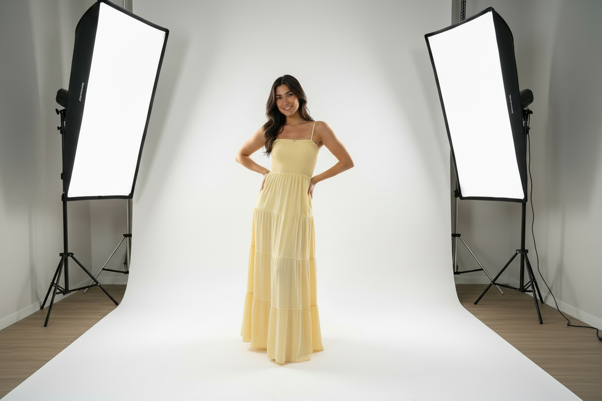 The Sorrento Smocked Tiered Maxi Dress
