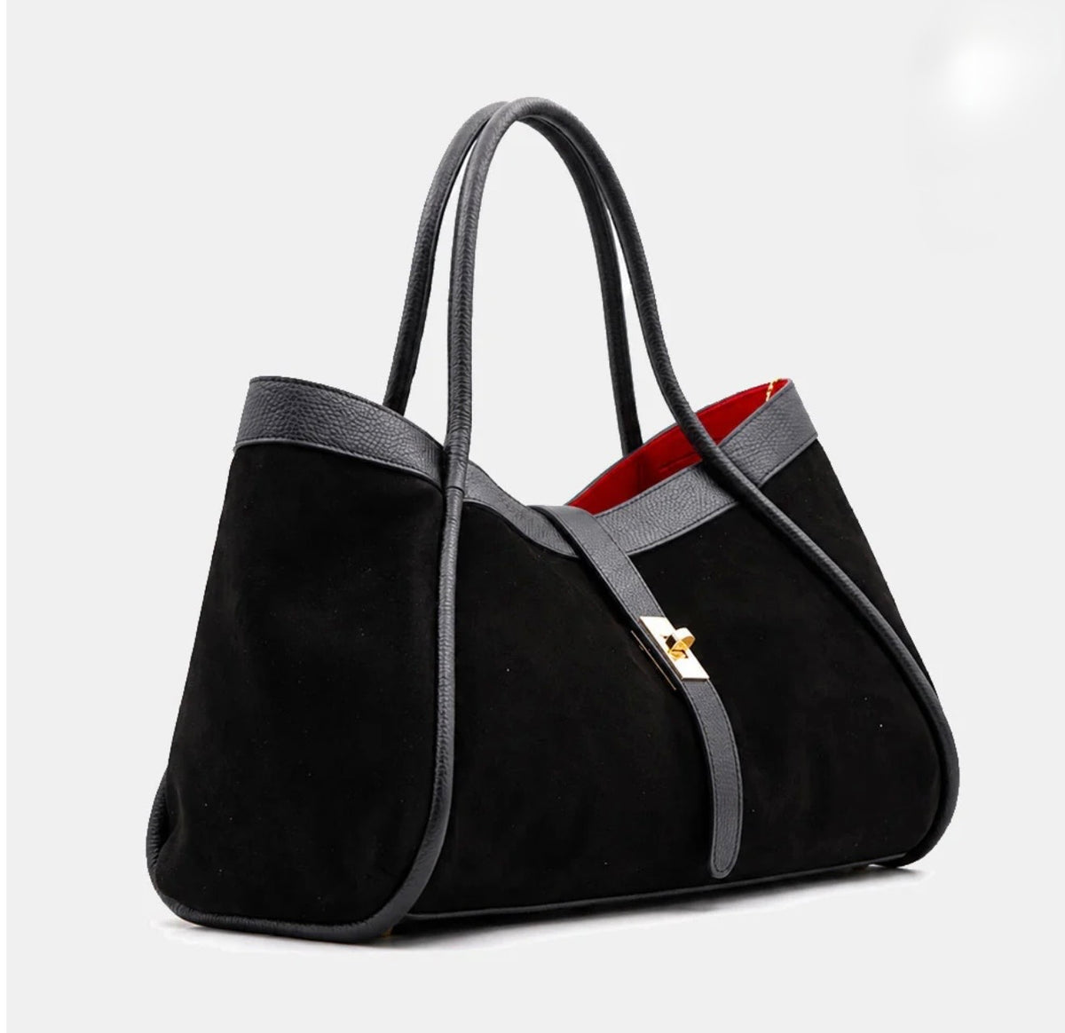 The Siena Suede & Leather Tote Bag