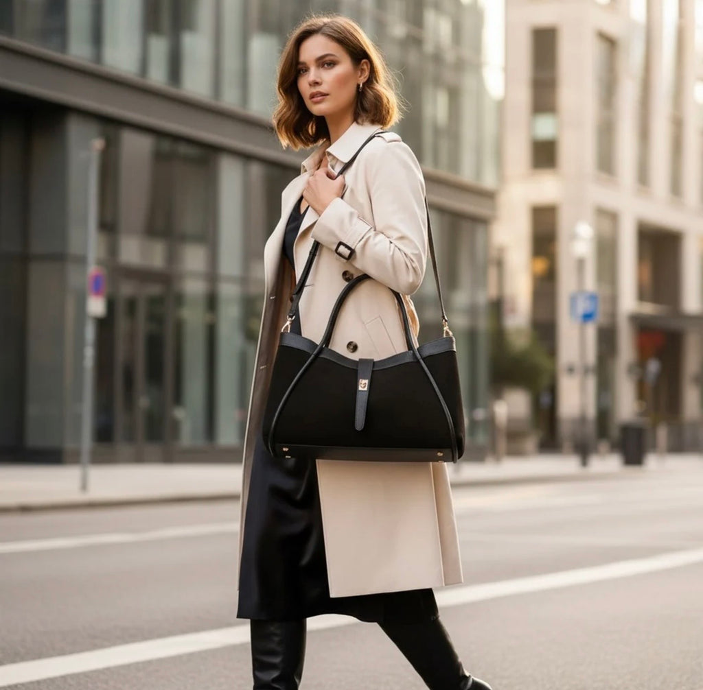 The Siena Suede & Leather Tote Bag