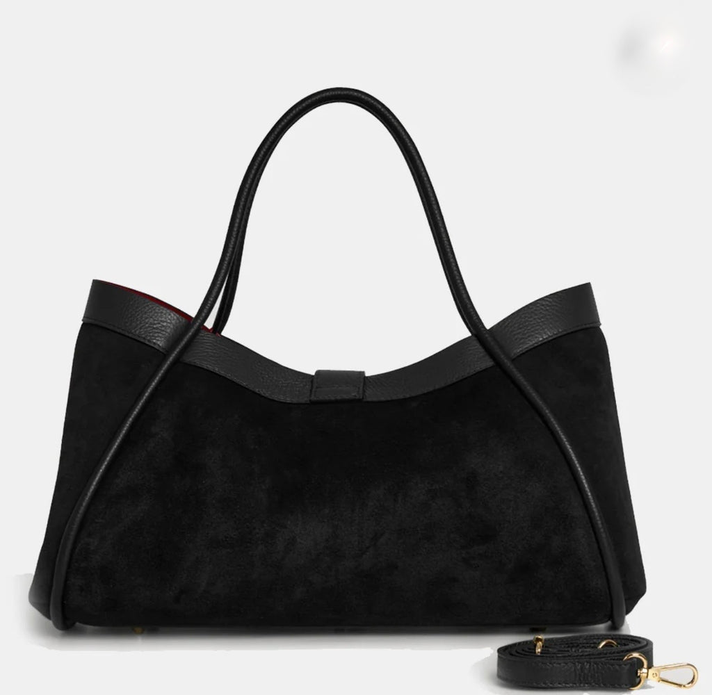 The Siena Suede & Leather Tote Bag