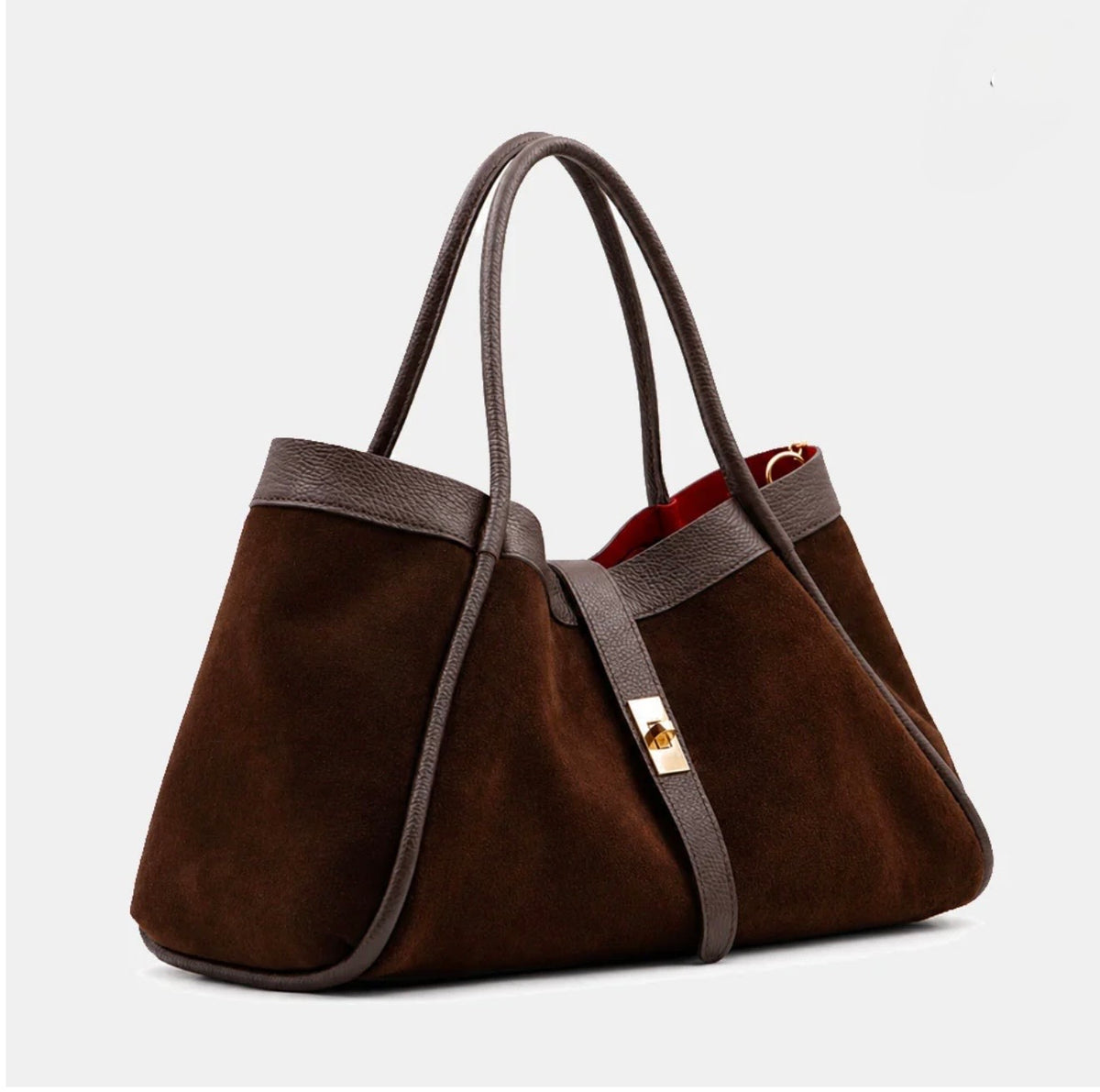 The Siena Suede & Leather Tote Bag