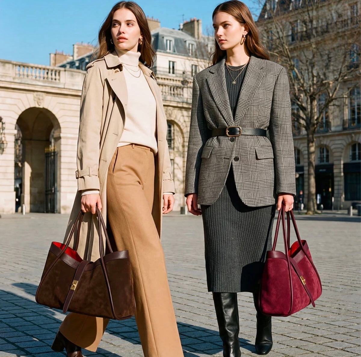 The Siena Suede & Leather Tote Bag