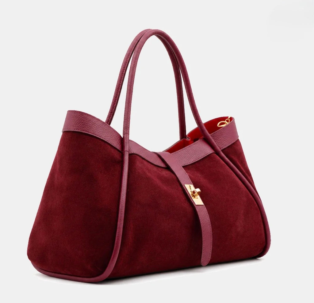 The Siena Suede & Leather Tote Bag