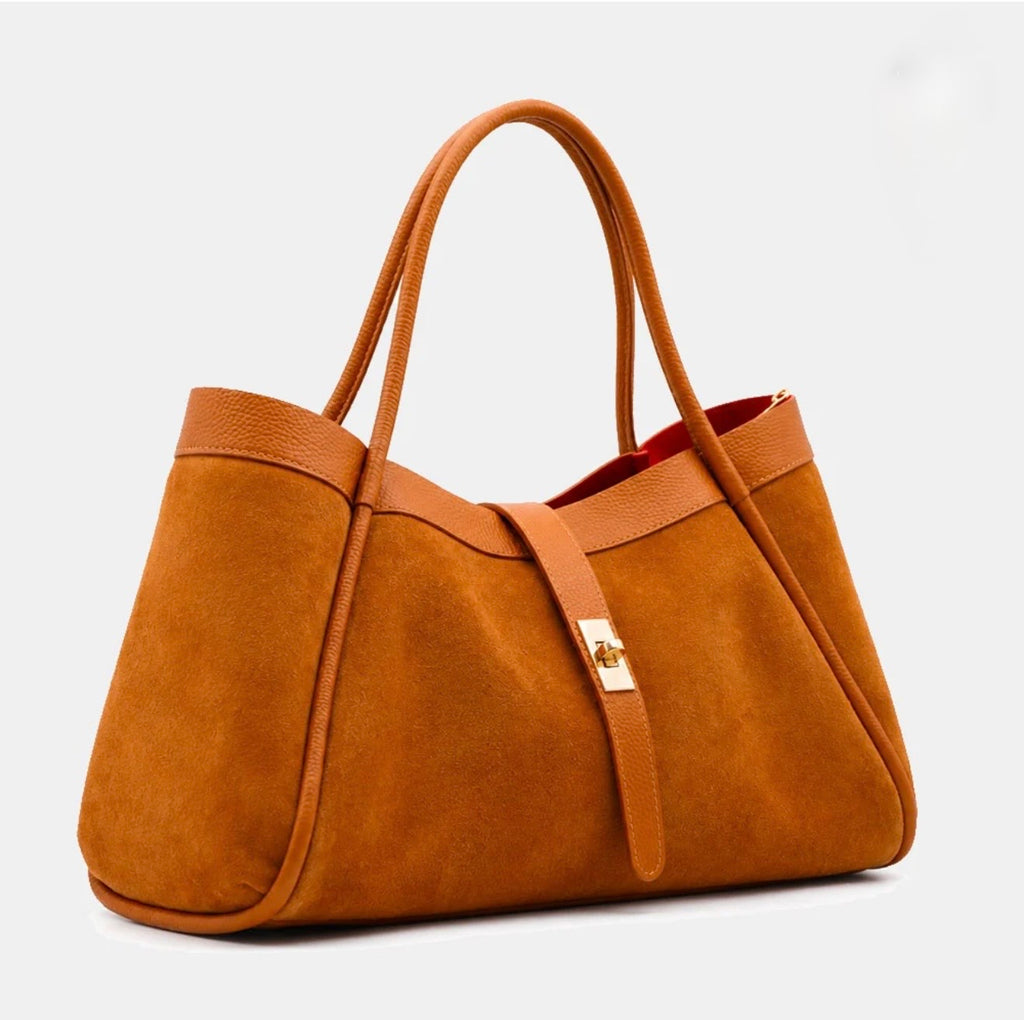 The Siena Suede & Leather Tote Bag