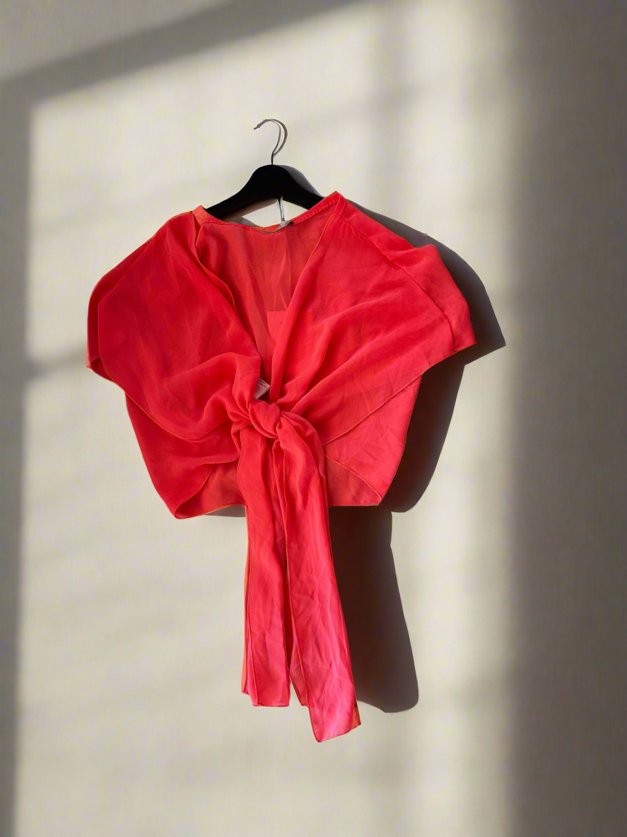 Orange wrap top
