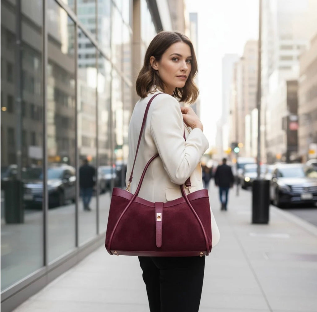 The Siena Suede & Leather Tote Bag