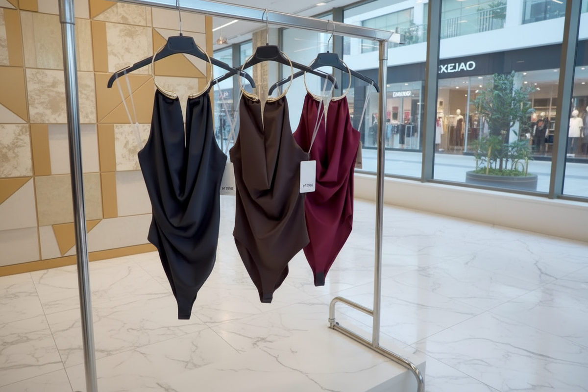 Aurelia l Grecian Cowl Halter Bodysuit Top