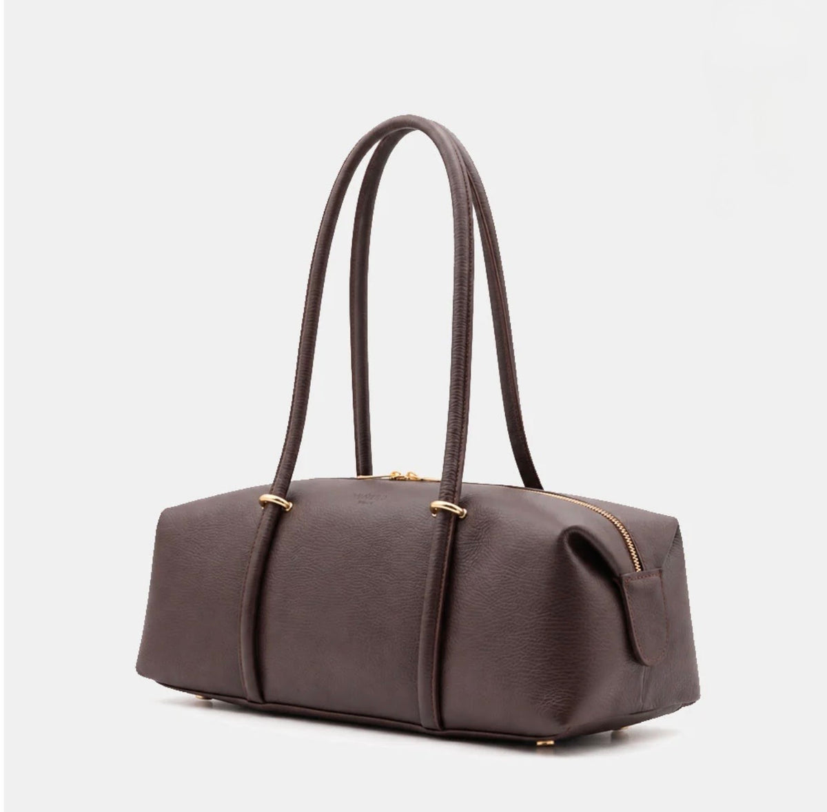 The Milano East-West Leather Barrel Tote