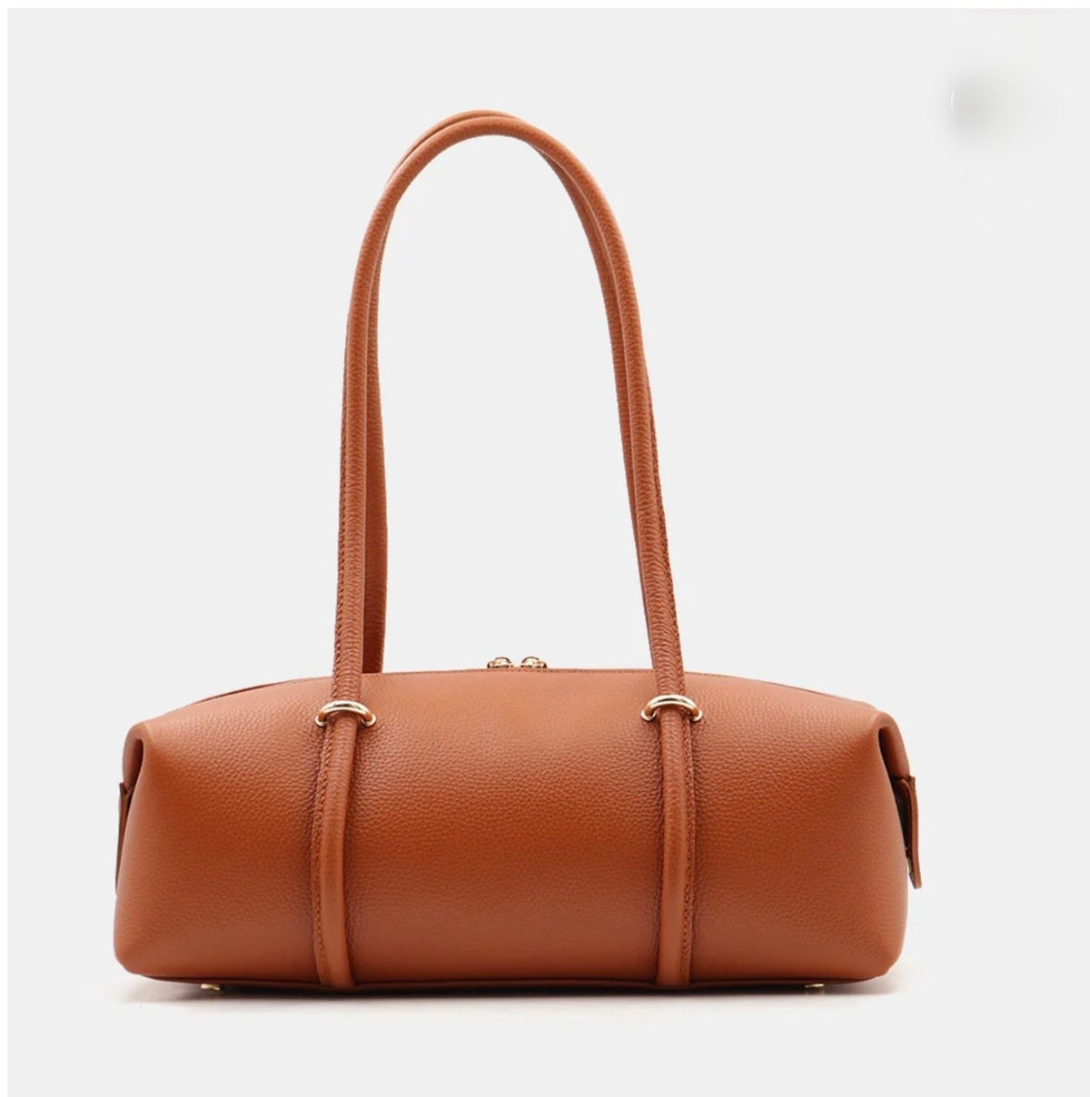 The Milano East-West Leather Barrel Tote