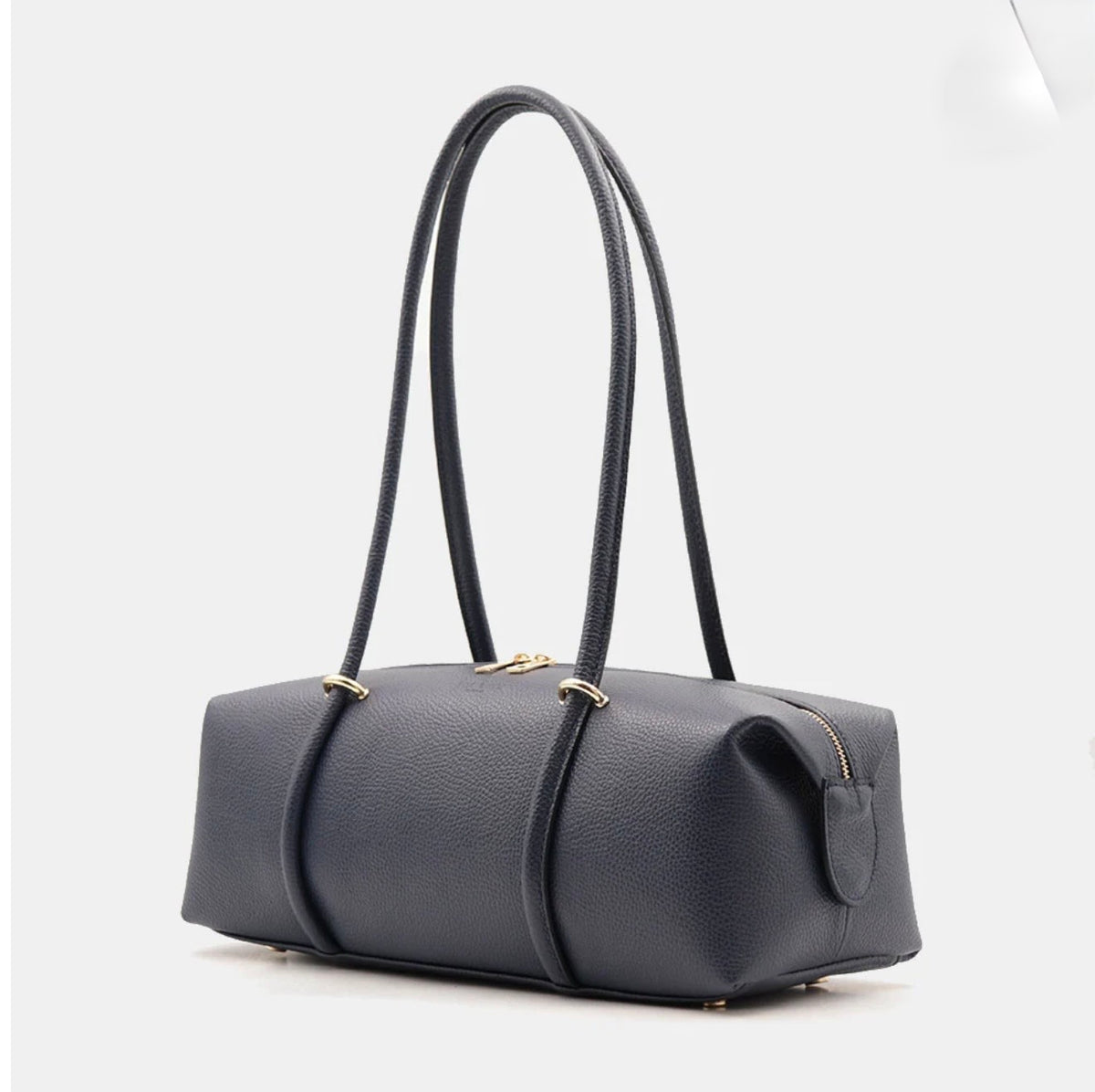 The Milano East-West Leather Barrel Tote
