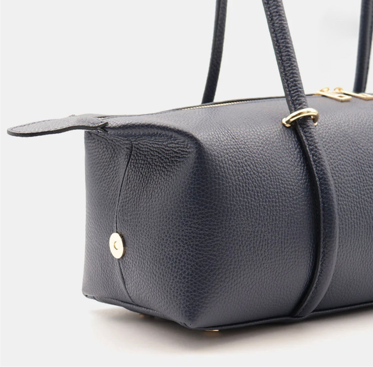 The Milano East-West Leather Barrel Tote