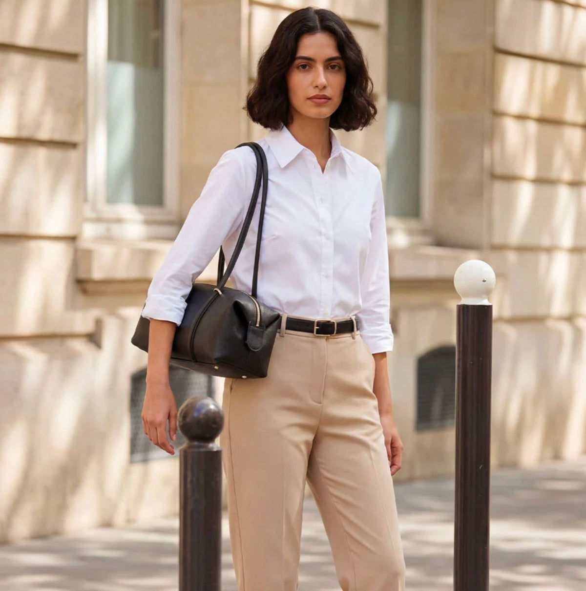The Milano East-West Leather Barrel Tote