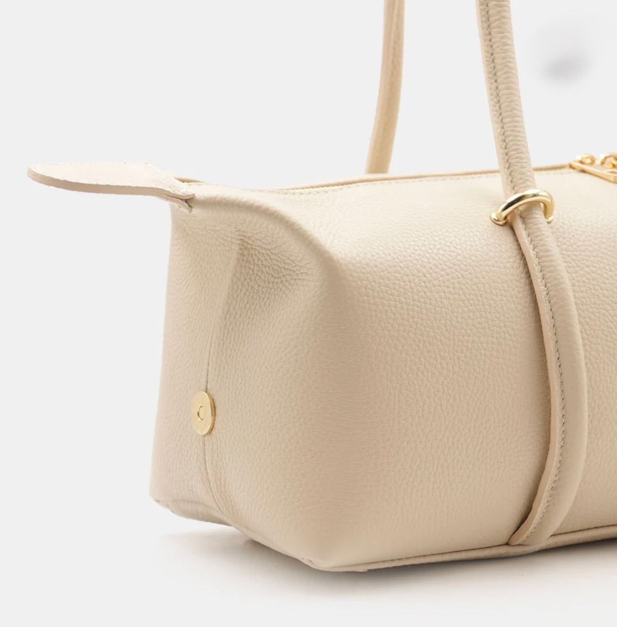 The Milano East-West Leather Barrel Tote