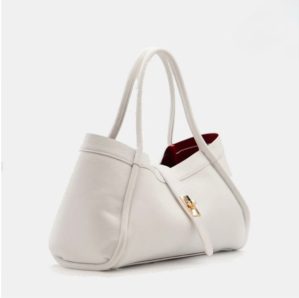 The Lucca Mini Belted Leather Tote | 100% Handcrafted in Italy
