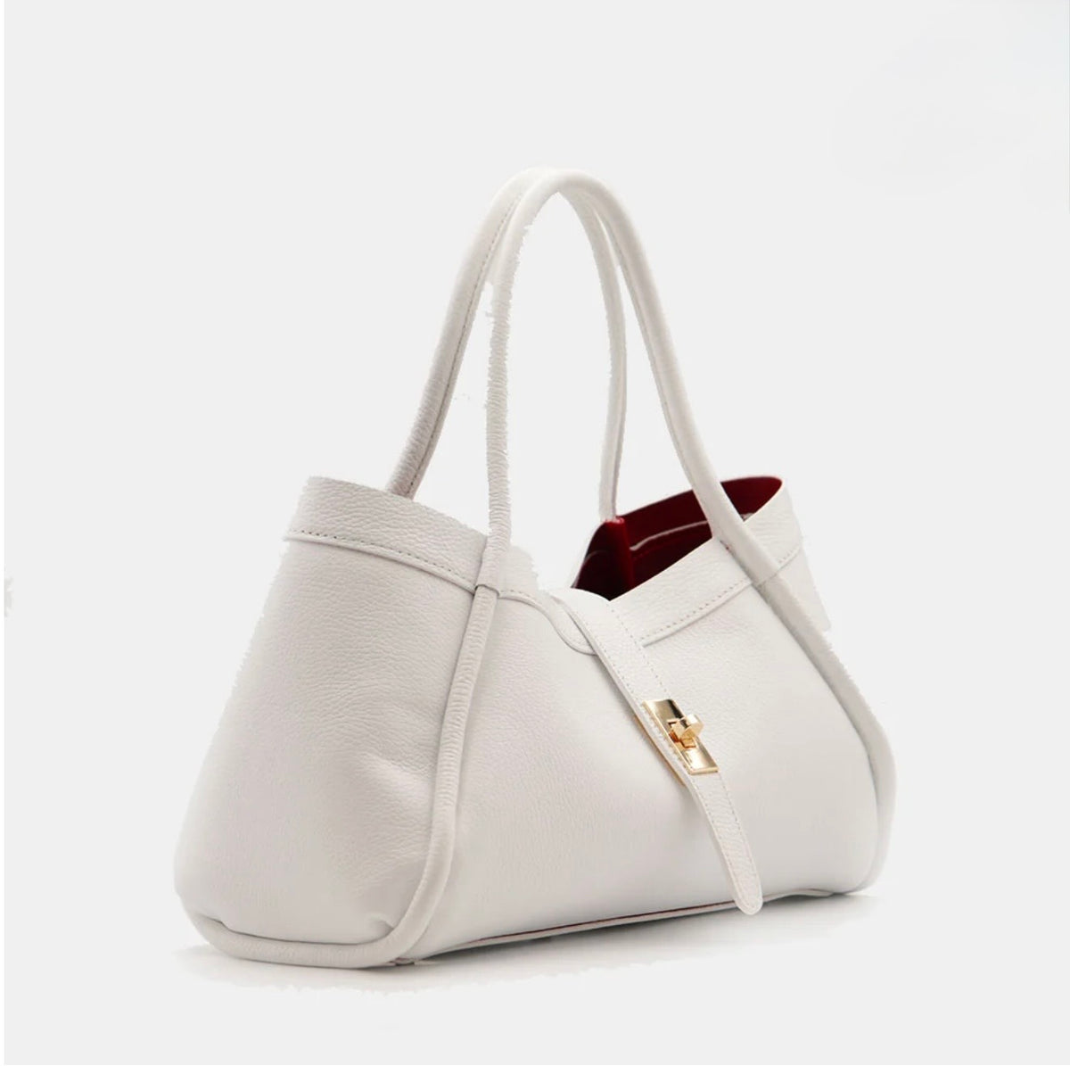 The Lucca Mini Belted Leather Tote | 100% Handcrafted in Italy