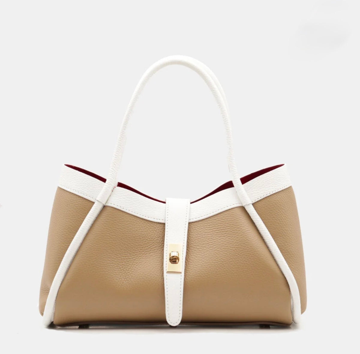 The Lucca Mini Belted Leather Tote | 100% Handcrafted in Italy