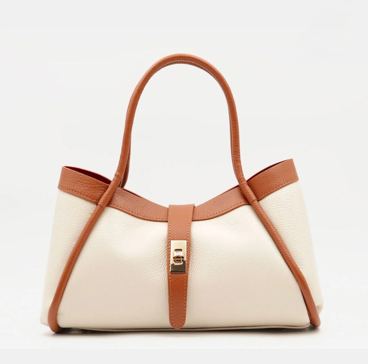 The Lucca Mini Belted Leather Tote | 100% Handcrafted in Italy
