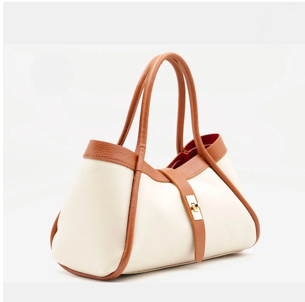 The Lucca Mini Belted Leather Tote | 100% Handcrafted in Italy