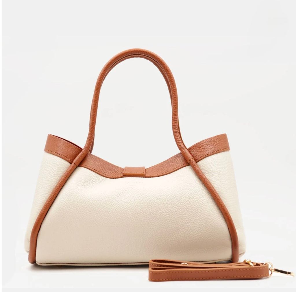 The Lucca Mini Belted Leather Tote | 100% Handcrafted in Italy