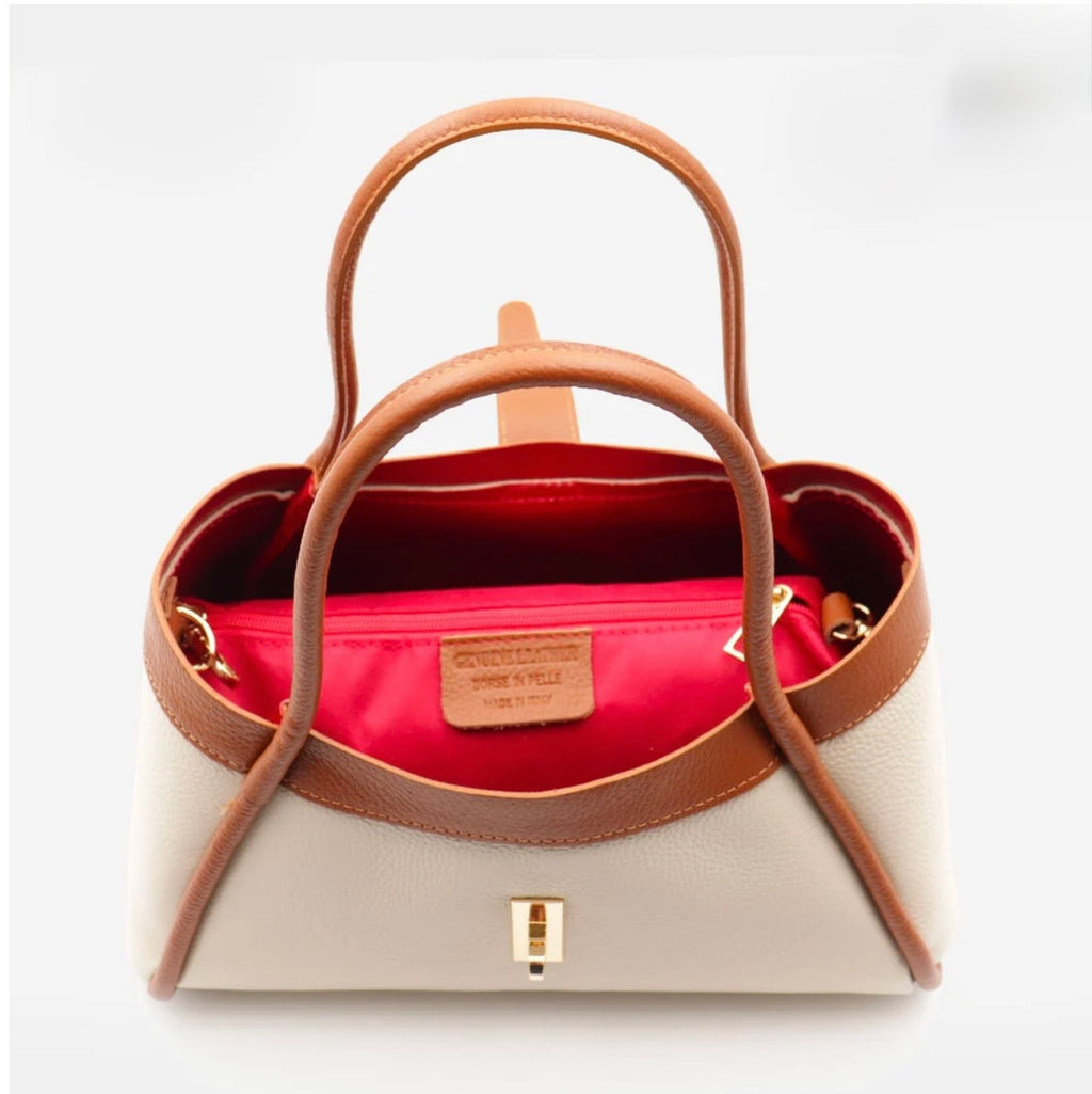 The Lucca Mini Belted Leather Tote | 100% Handcrafted in Italy