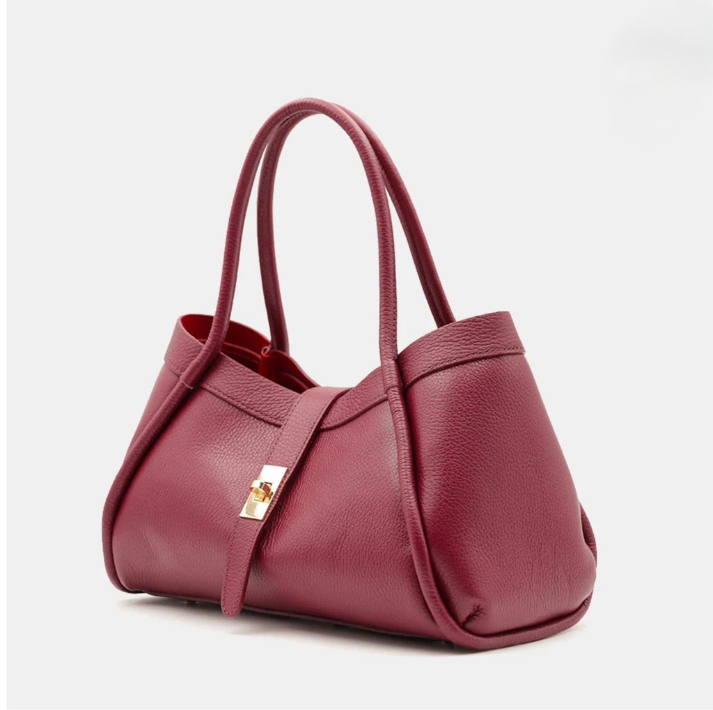 The Lucca Mini Belted Leather Tote | 100% Handcrafted in Italy