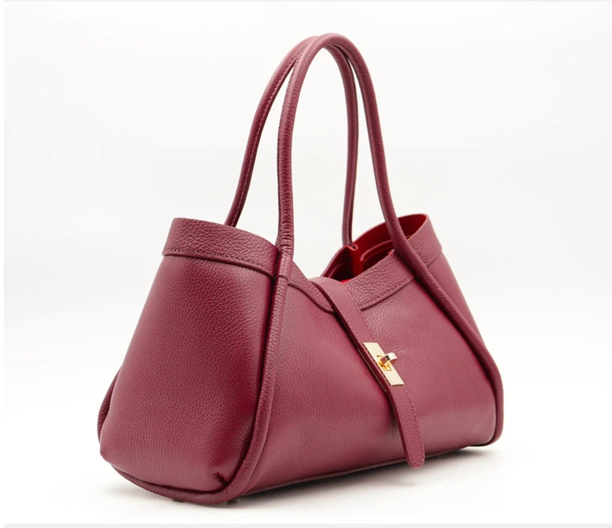 The Lucca Mini Belted Leather Tote | 100% Handcrafted in Italy