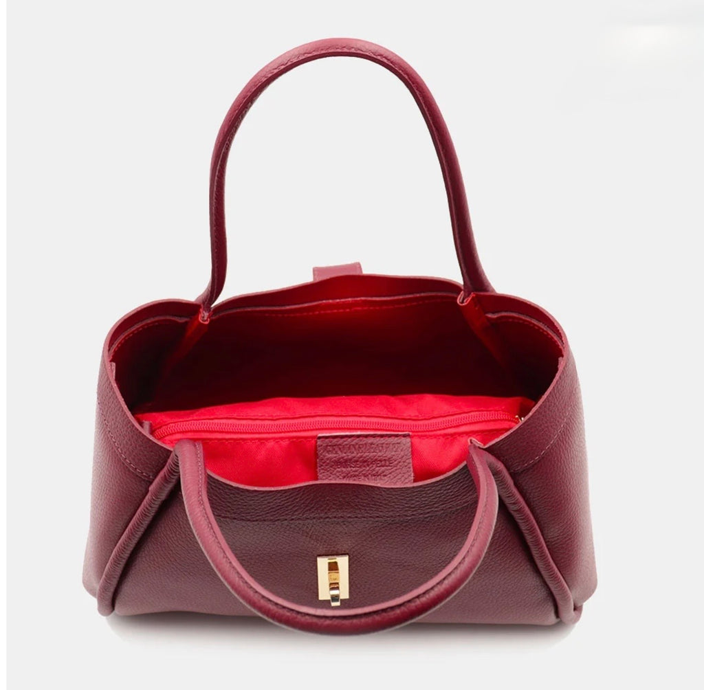 The Lucca Mini Belted Leather Tote | 100% Handcrafted in Italy