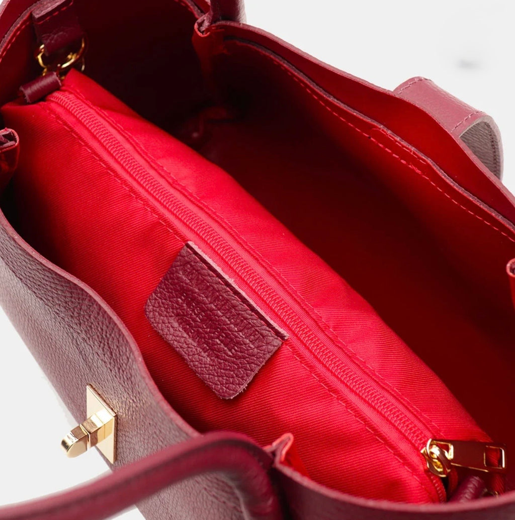 The Lucca Mini Belted Leather Tote | 100% Handcrafted in Italy