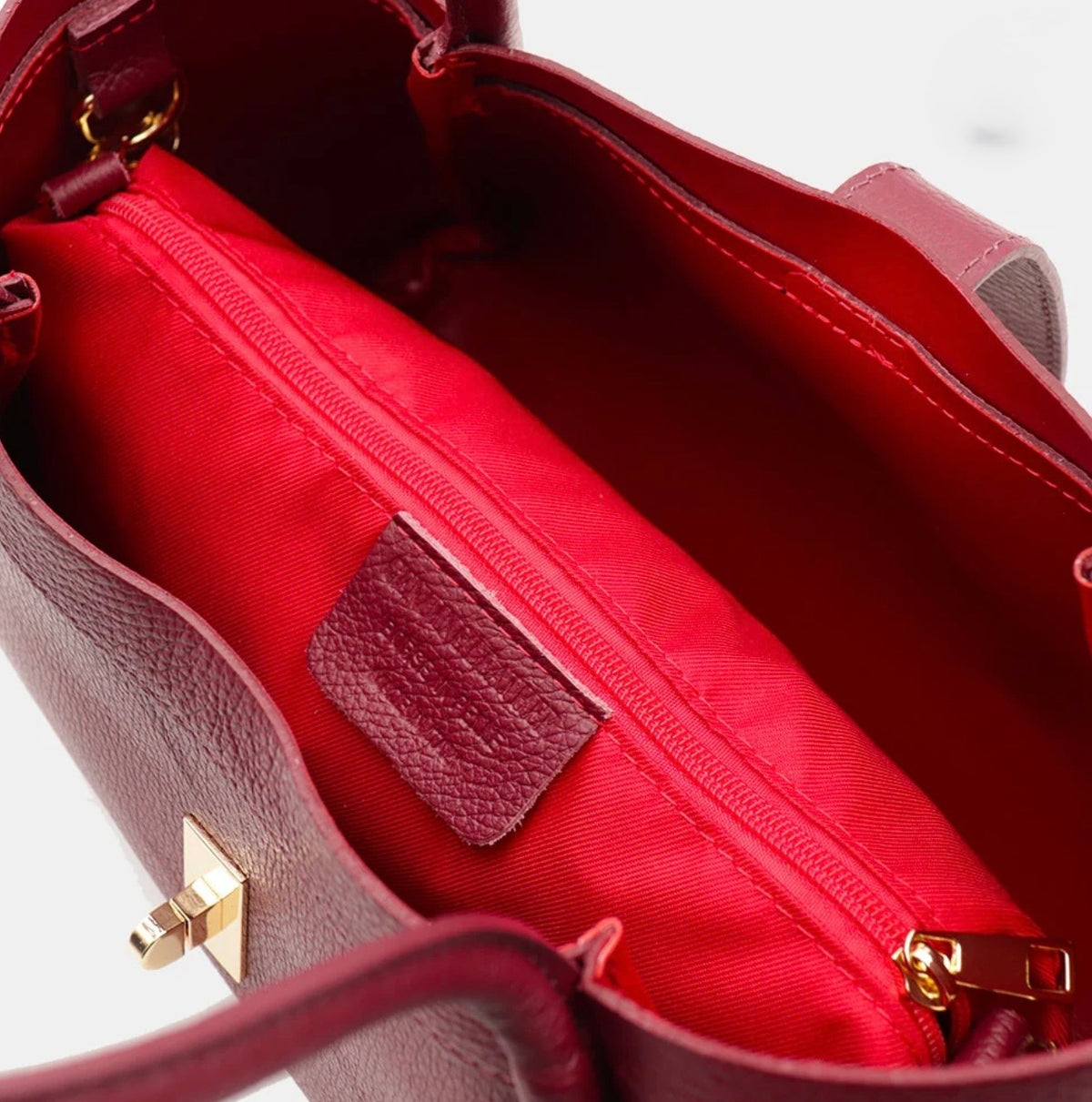 The Lucca Mini Belted Leather Tote | 100% Handcrafted in Italy