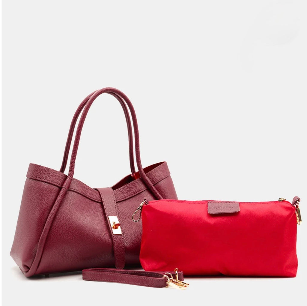 The Lucca Mini Belted Leather Tote | 100% Handcrafted in Italy