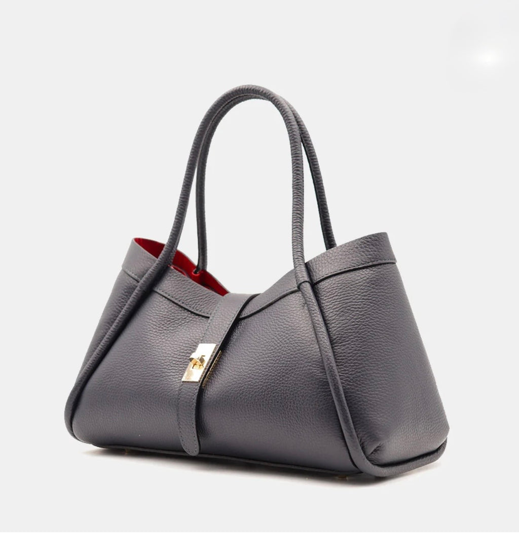 The Lucca Mini Belted Leather Tote | 100% Handcrafted in Italy