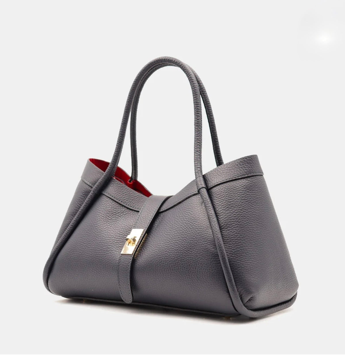 The Lucca Mini Belted Leather Tote | 100% Handcrafted in Italy
