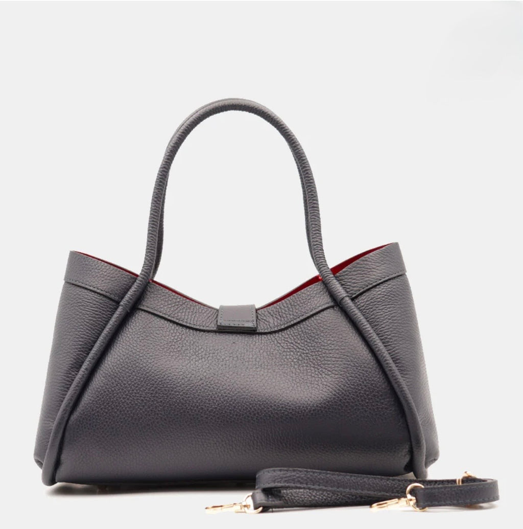 The Lucca Mini Belted Leather Tote | 100% Handcrafted in Italy