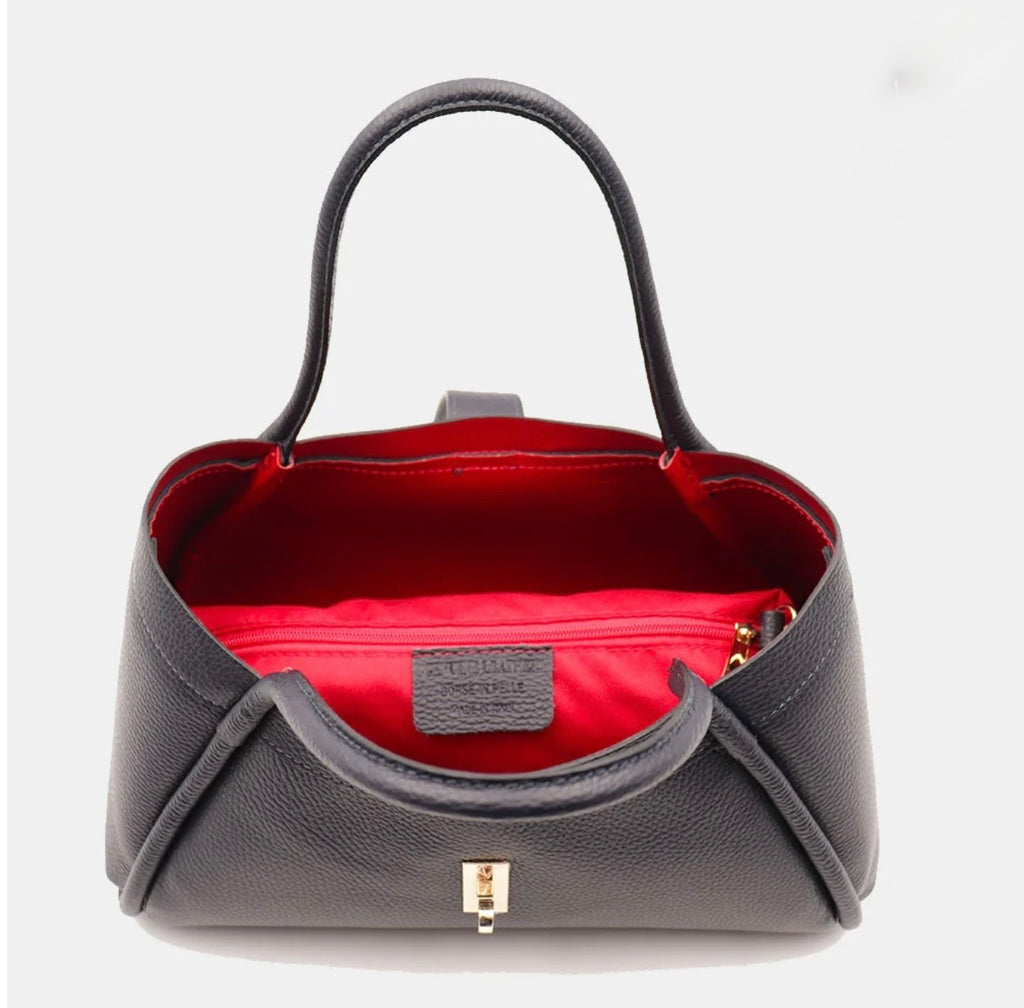 The Lucca Mini Belted Leather Tote | 100% Handcrafted in Italy