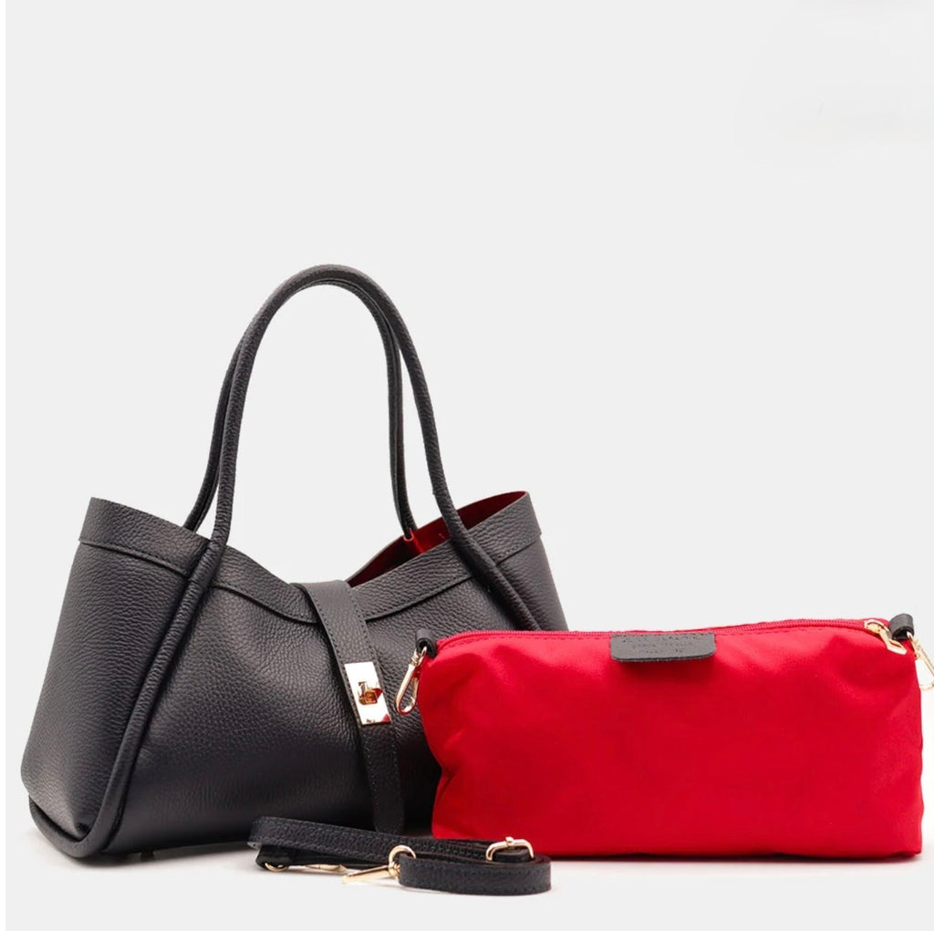 The Lucca Mini Belted Leather Tote | 100% Handcrafted in Italy