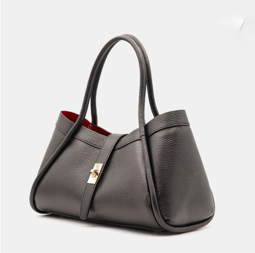The Lucca Mini Belted Leather Tote | 100% Handcrafted in Italy