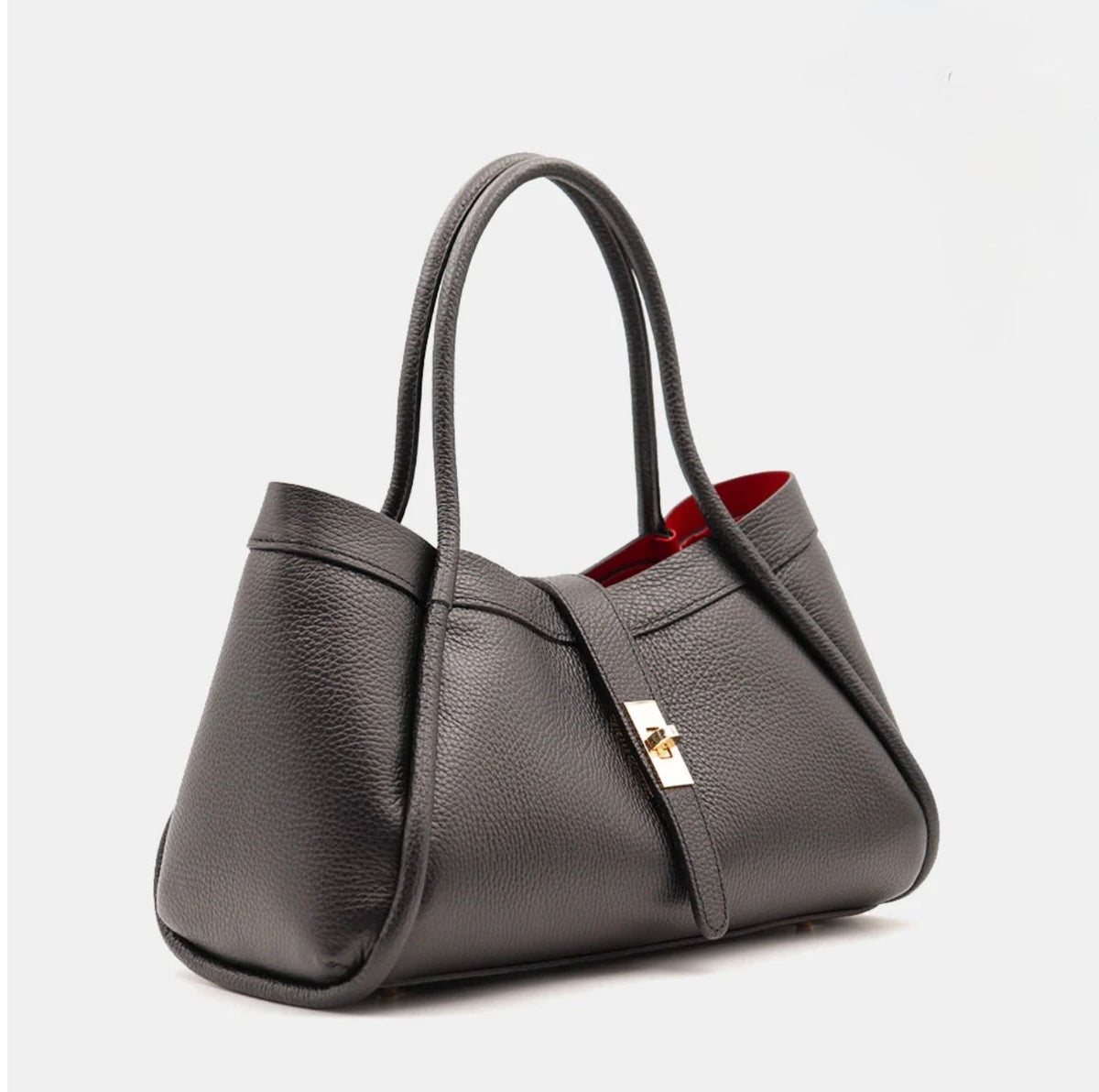 The Lucca Mini Belted Leather Tote | 100% Handcrafted in Italy
