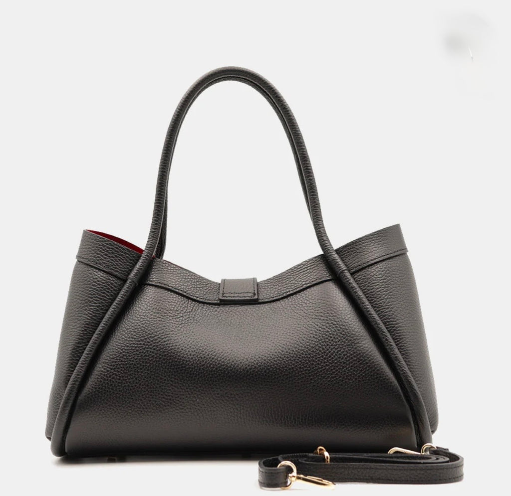 The Lucca Mini Belted Leather Tote | 100% Handcrafted in Italy