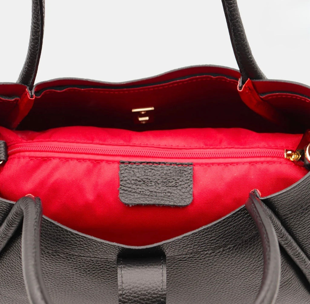 The Lucca Mini Belted Leather Tote | 100% Handcrafted in Italy