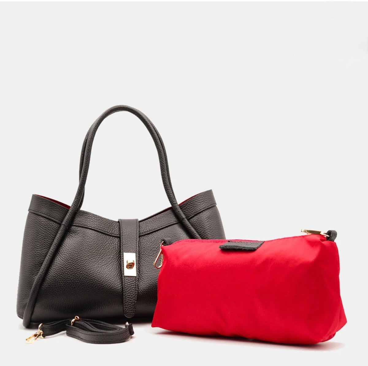 The Lucca Mini Belted Leather Tote | 100% Handcrafted in Italy