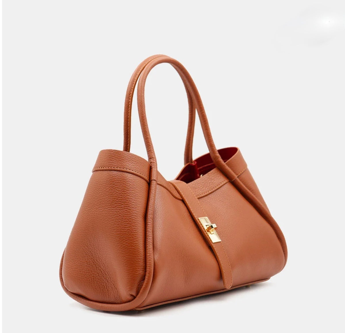 The Lucca Mini Belted Leather Tote | 100% Handcrafted in Italy