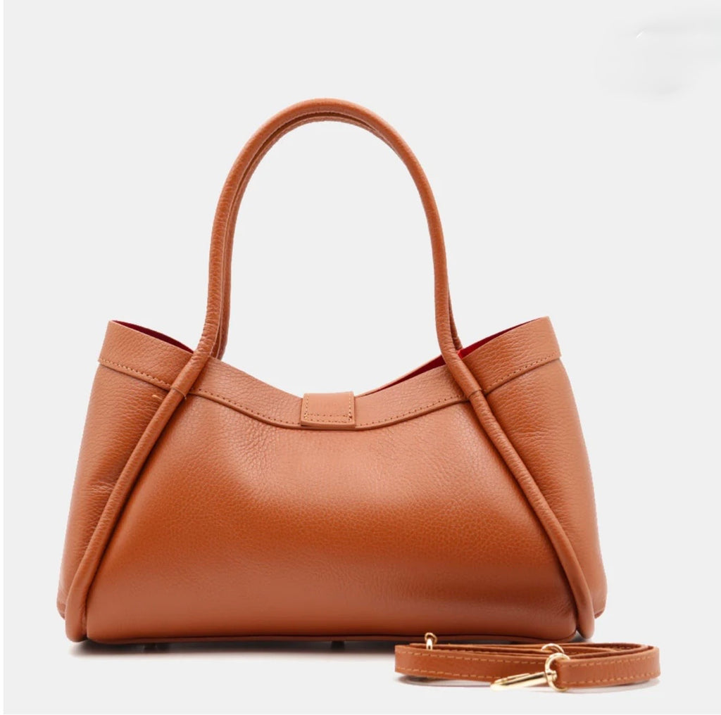 The Lucca Mini Belted Leather Tote | 100% Handcrafted in Italy